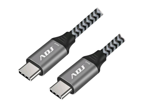 ADJ CAVO USB 3.2 TYPE-C 60 WATT 20 V 3A TRASFERIMENTO DATI FINO A 10Gbps 1.5 MT BLACK